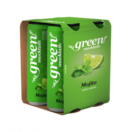 GREEN ΑΝΑΨΥΚΤΙΚΟ MOCKTAILS MOJITO - Χωρίς ζάχαρη (4x330ml)