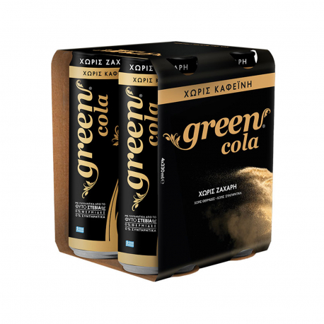 GREEN ΑΝΑΨΥΚΤΙΚΟ - Χωρίς ζάχαρη,Χωρίς καφεΐνη (4x330ml)