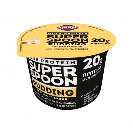 Κρι Κρι επιδόρπιο γάλακτος ψυγείου high protein super spoon pudding vanilla - χωρίς προσθήκη ζάχαρης, νέο προϊόν (200g)