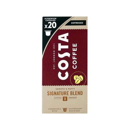 Costa καφές espresso σε κάψουλες signature blend 8 strenth - νέο προϊόν (20τεμ.)
