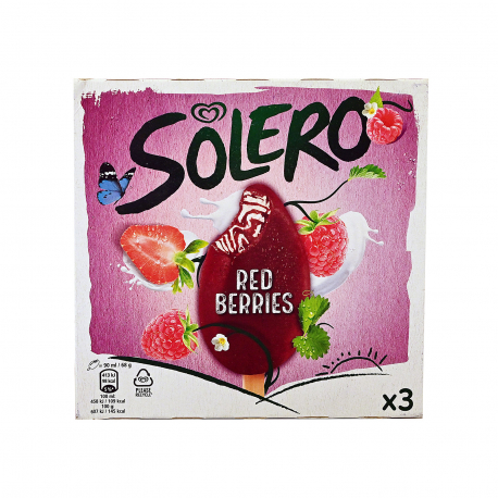 Solero παγωτό πολυσυσκευασία red berries (3x90ml)