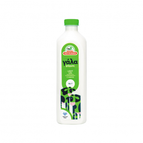 Φάρμα Κουκάκη γάλα αγελάδος φρέσκο ελαφρύ 1,5% (1lt)