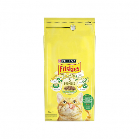 Friskies τροφή γάτας ξηρά με κουνέλι, κοτόπουλο & πρόσθετα λαχανικά (2kg)