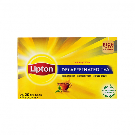 Lipton τσάι μαύρο decaffeinated - χωρίς καφεΐνη, νέο προϊόν (20φακ.)