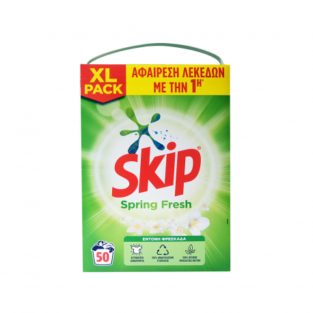 Skip σκόνη απορρυπαντικό πλυντηρίου ρούχων spring fresh 3,250kg (50μεζ.)