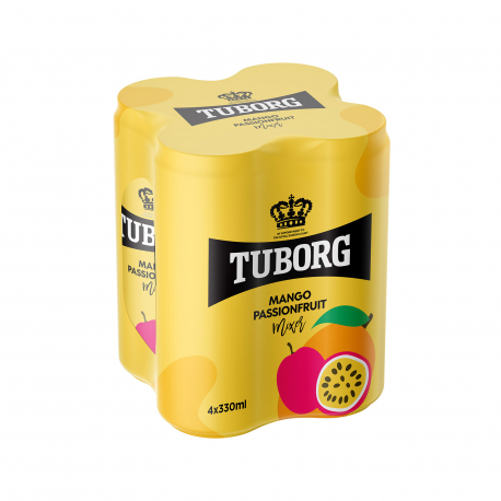 Tuborg σόδα mango & passion fruit - νέο προιόν (4x330ml)