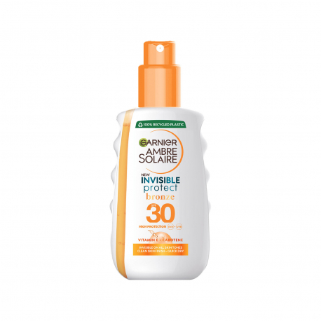 Garnier αντηλιακό spray ambre solaire invisible protect bronze high spf30 (200ml)