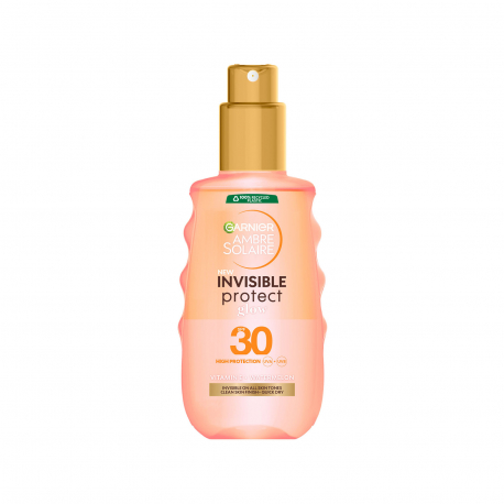 Garnier αντηλιακό spray ambre solaire invisible protect glow high spf30 (150ml)