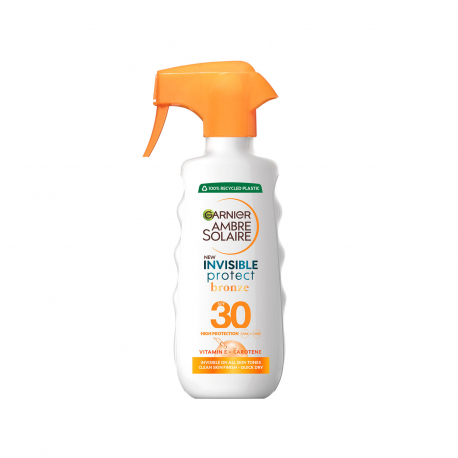 Garnier αντηλιακό spray ambre solaire invisible protect bronze high spf30 (270ml)