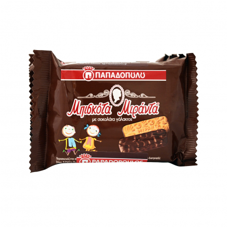 Παπαδοπούλου μπισκότα Μιράντα σοκολάτα γάλακτος - νέο προϊόν (4x45g)