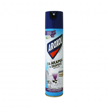 Aroxol spray απωθητικό για ακάρεα & σκόρους άρωμα λεβάντας - νέο προϊόν (300ml)