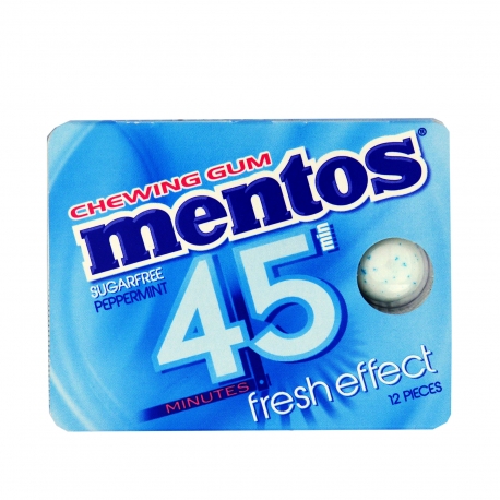 Mentos τσίχλες 45 minutes fresh effect peppermint - χωρίς ζάχαρη (18g)