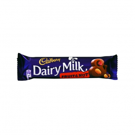 Cadbury σοκολάτα γάλακτος dairy milk fruit & nut - vegetarian (49g)