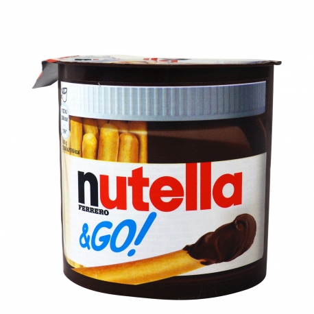 Nutella σνακ nutella & μπαστουνάκια ferrero & go κρέμα φουντουκιού & κακάο (52g)