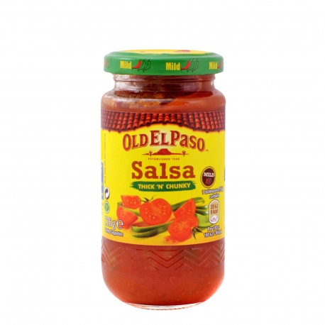 Old el paso σάλτσα έτοιμη ντομάτας salsa thick & chunky ήπια καυτερή - vegetarian (226g)