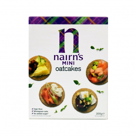 Nairn's σνακ βρώμης μίνι - χωρίς προσθήκη ζάχαρης, vegan, προϊόντα που μας ξεχωρίζουν (200g)