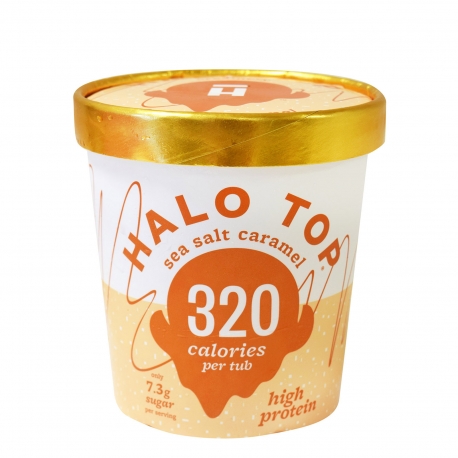 Halo top παγωτό οικογενειακό 320 calories sea salt caramel (0.276kg)