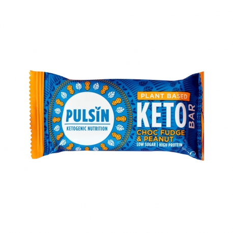 Pulsin μπάρα keto choc fudge & peanut - χωρίς γλουτένη, vegan (50g)