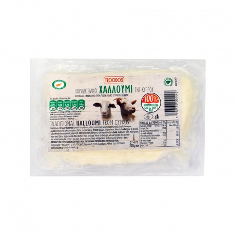 Troodos τυρί ημίσκληρο χαλούμι - vegetarian, από κατσικίσιο γάλα, από πρόβειο γάλα (225g)