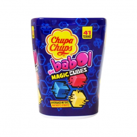 Chupa chups τσίχλες big babol magic cubes (86g)