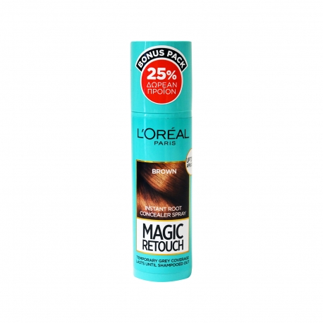 L'oreal βαφή μαλλιών σε spray magic retouch brown κατάλληλο για ρίζα μαλλιών (75ml) (25% περισσότερο προϊόν)