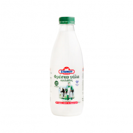 Στάμου γάλα αγελάδος παστεριωμένο μη ομογενοποιημένο ελαφρύ 1,5% (1lt)