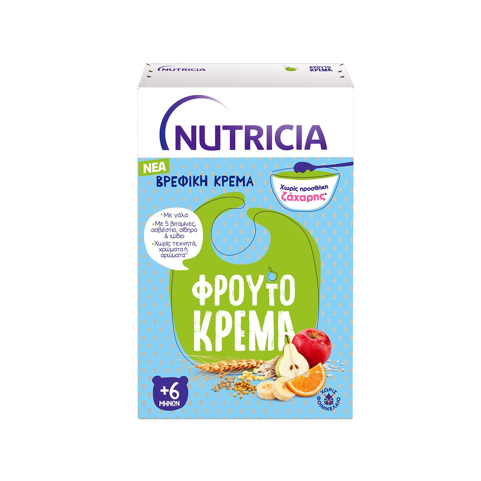 Nutricia φρουτόκρεμα σε σκόνη παιδική 6+ μηνών 250g εικόνα 1