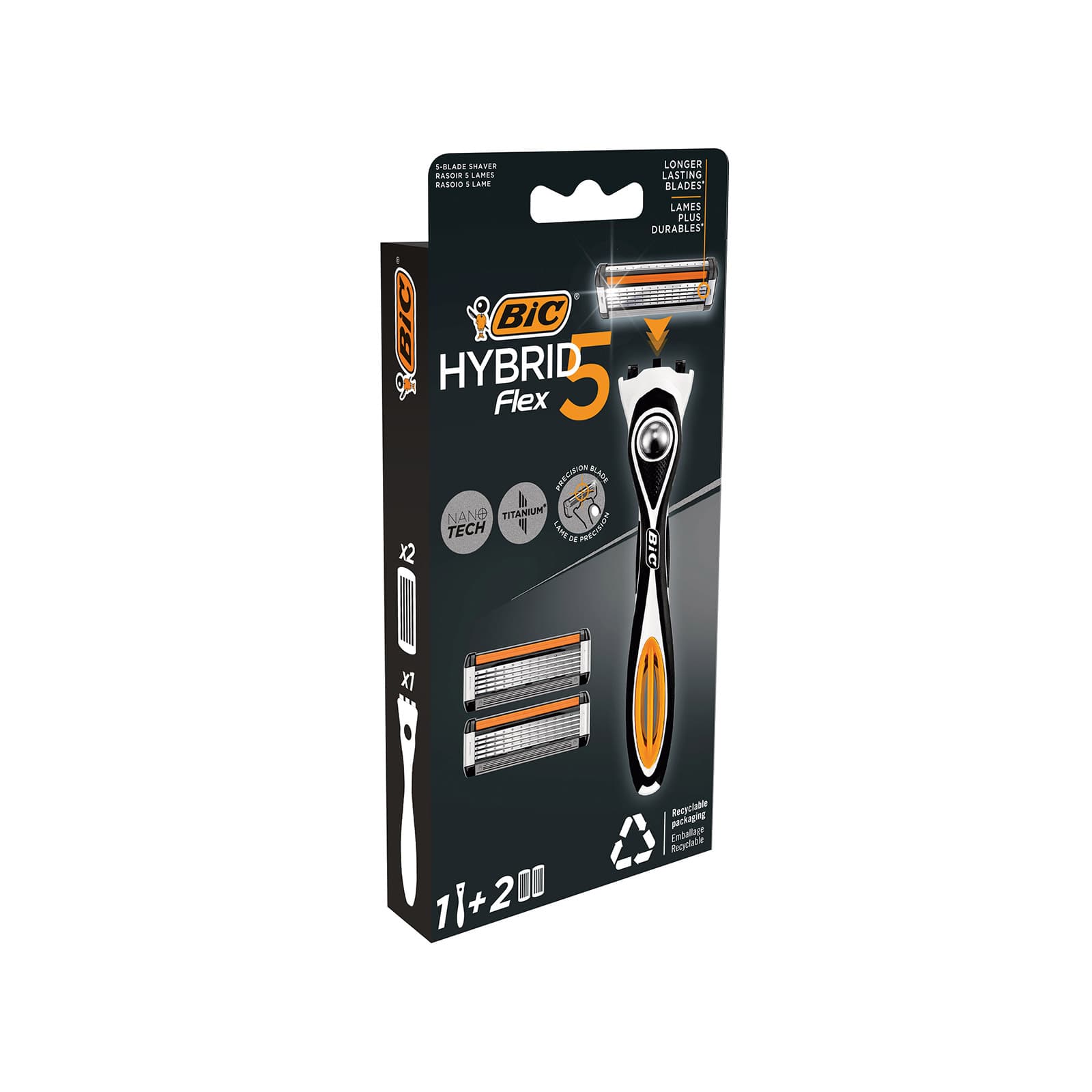 Bic Hybrid flex 5 ξυριστική μηχανή αντρική & ανταλλακτικά εικόνα 1
