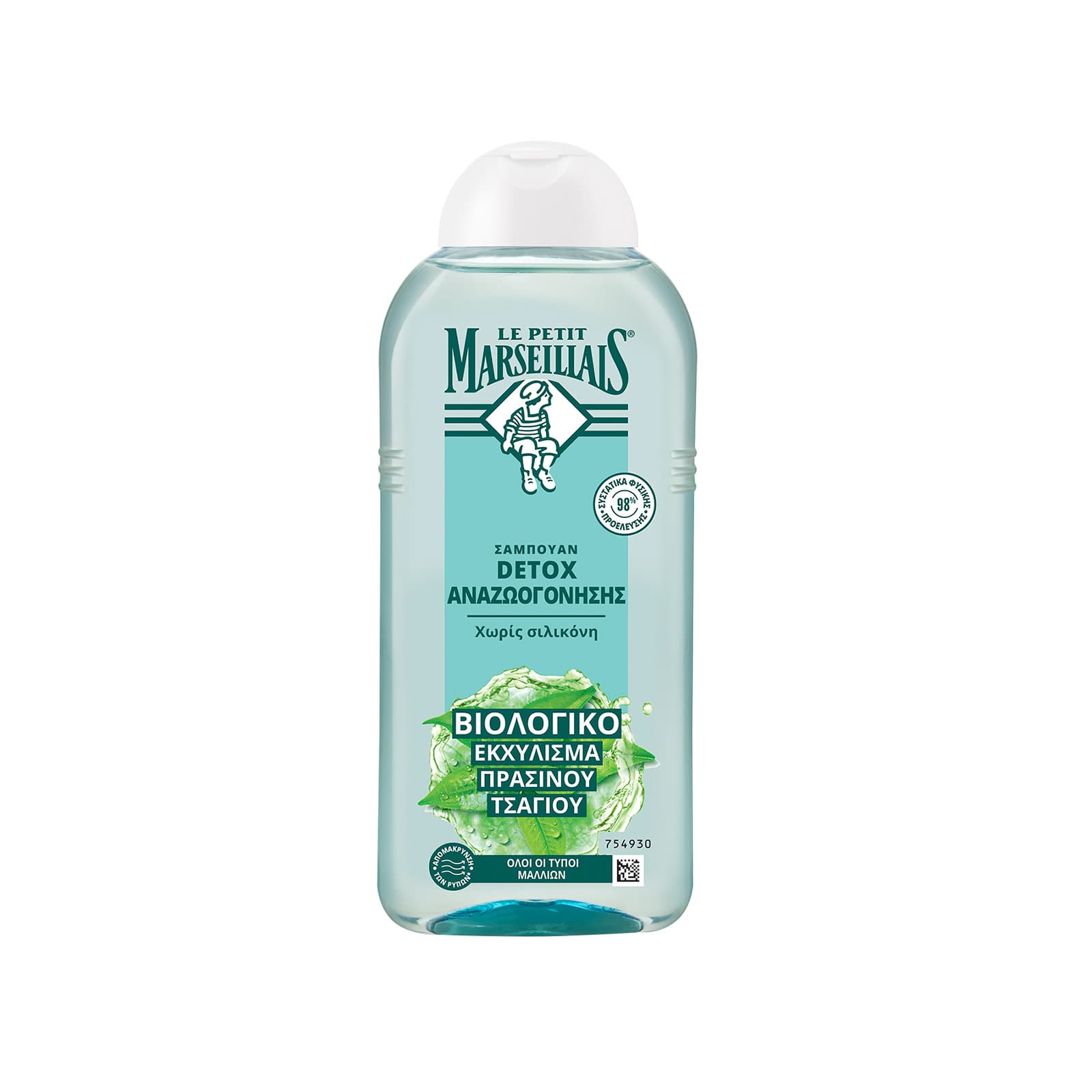 Le Petit Marseillais Detox Αναζωογόνηση σαμπουάν μαλλιών εκχύλισμα βιολογικού θυμαριού & πράσινο τσάι / κανονικά μαλλιά 300ml εικόνα 1