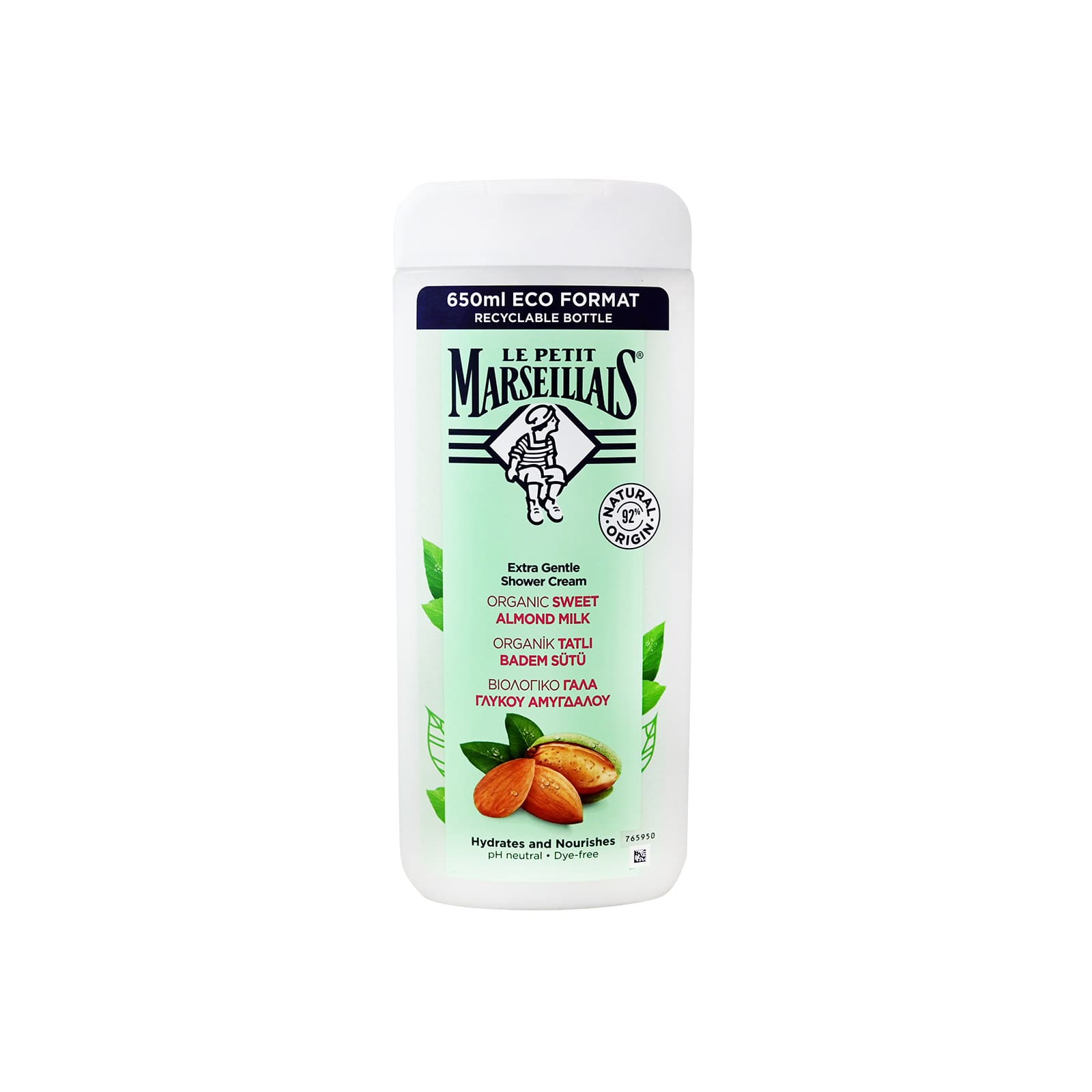 Le Petit Marseillais αφρόλουτρο sweet almond 650lt εικόνα 1