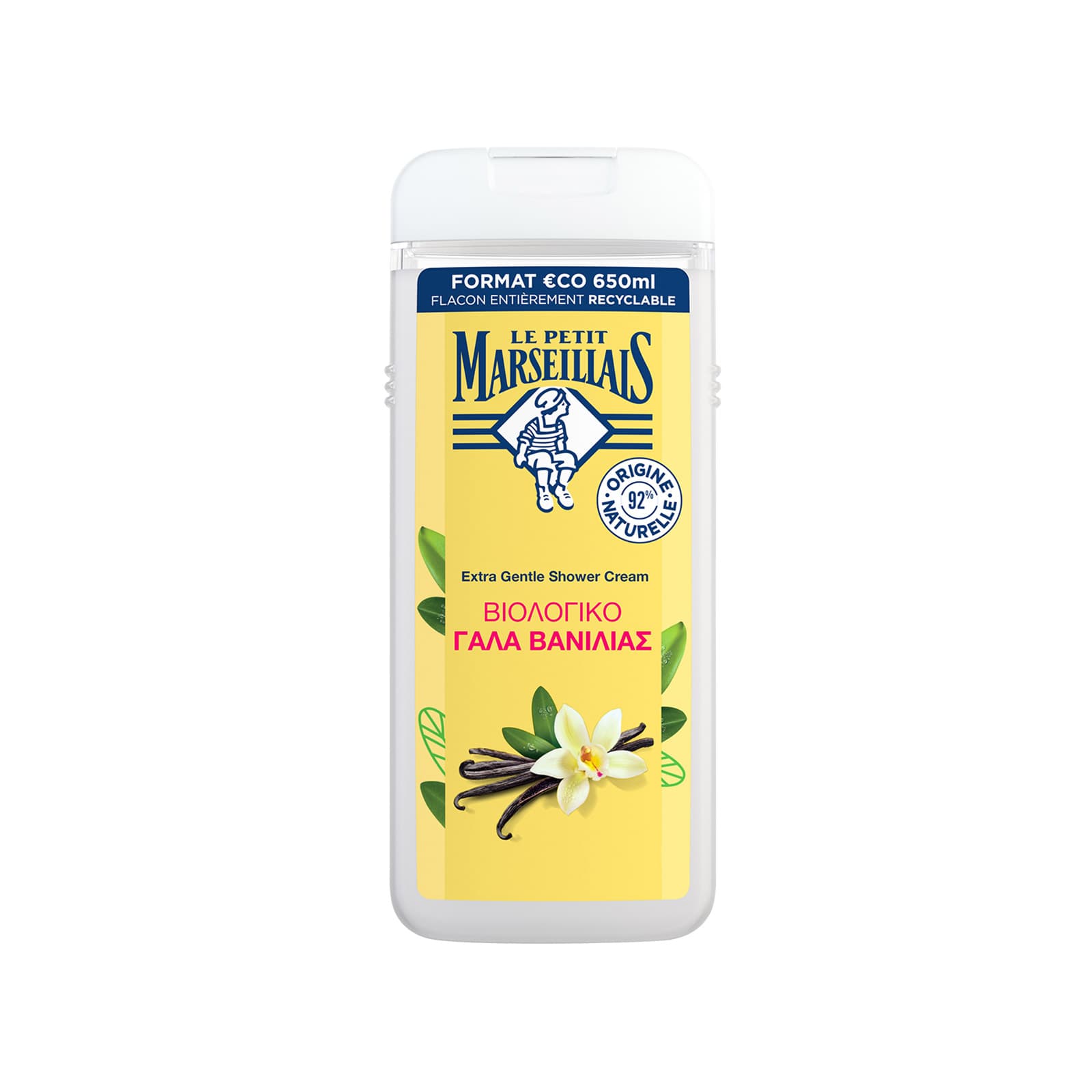 Le Petit Marseillais αφρόλουτρο βιολογικό γάλα βανίλιας 650ml εικόνα 1