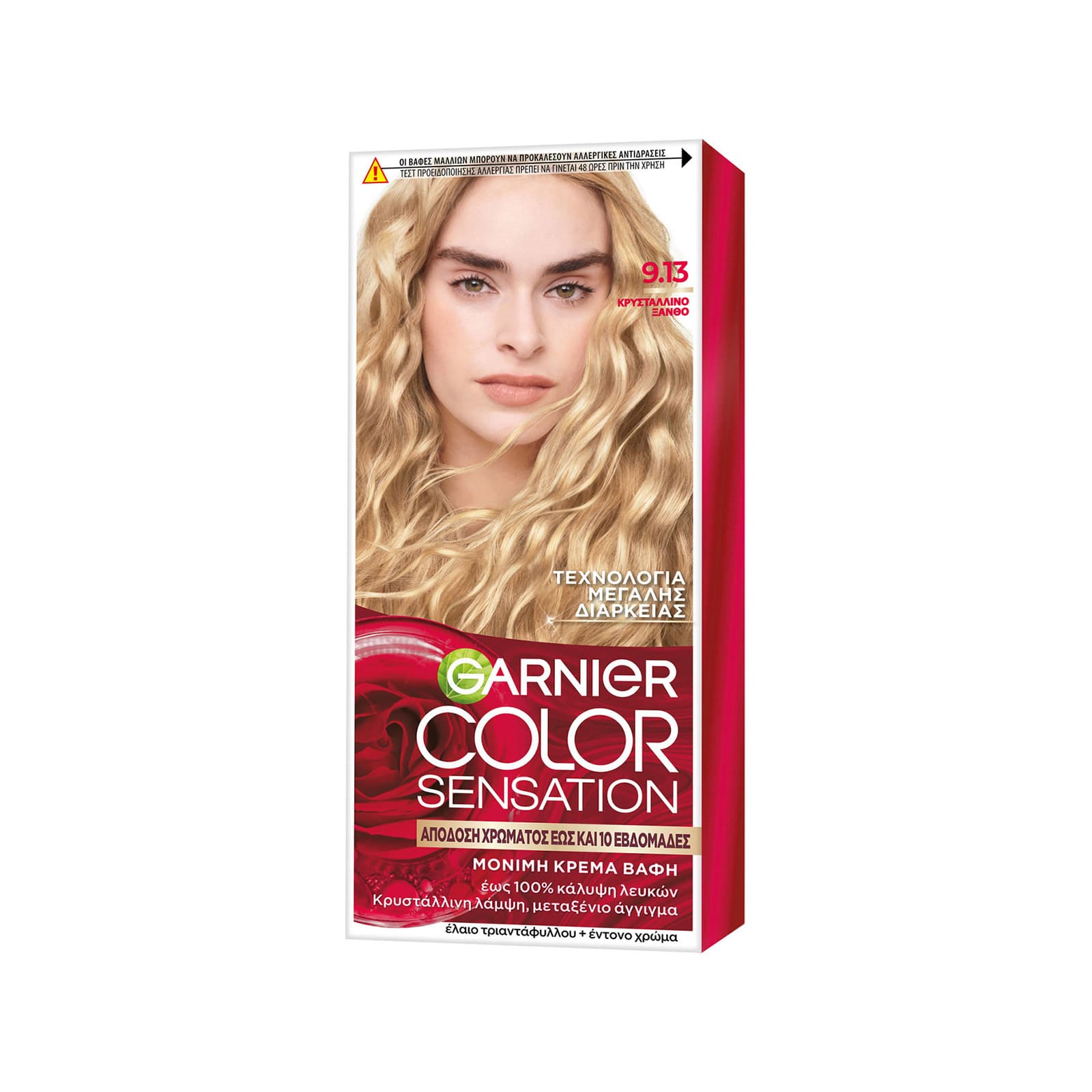 Garnier Color Sensation βαφή μαλλιών κρυστάλλινο ξανθό νο 9. 13 110ml εικόνα 1