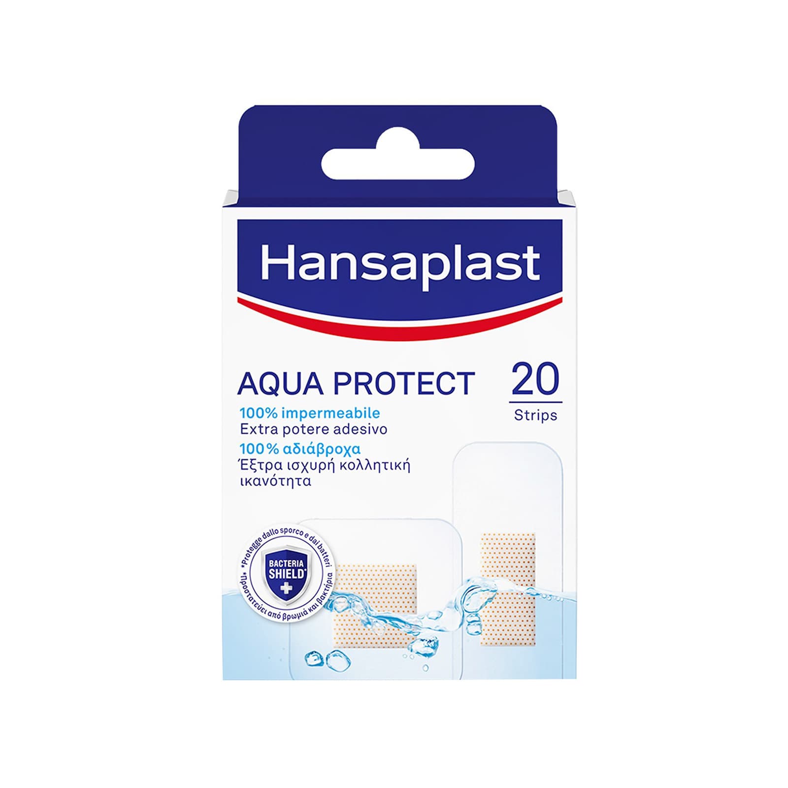 Hansaplast Aqua protect επιδεσμικά αδιάβροχα 20τεμ εικόνα 1