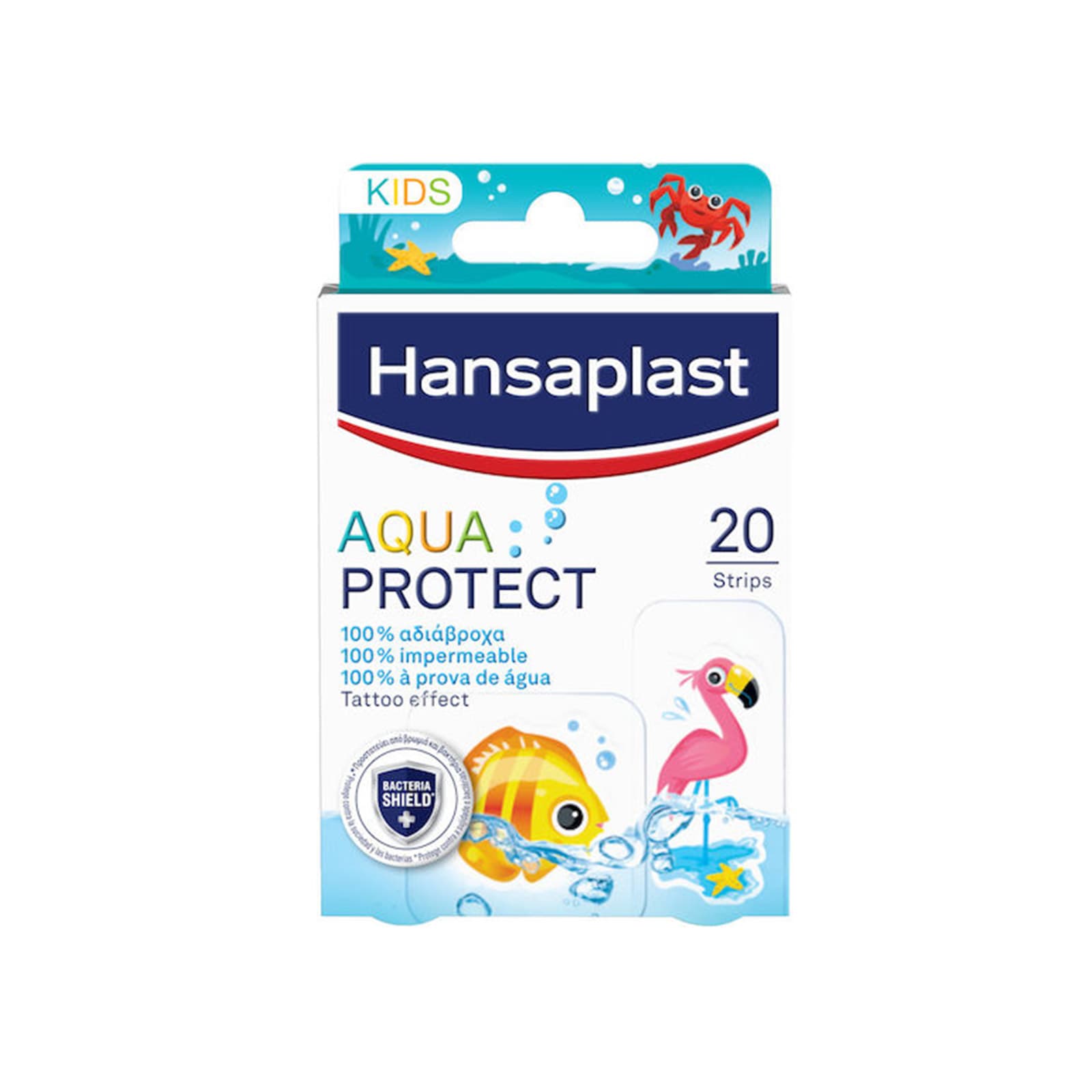 Hansaplast Aqua protect επιδεσμικα αδιάβροχα παιδικά 20τεμ εικόνα 1