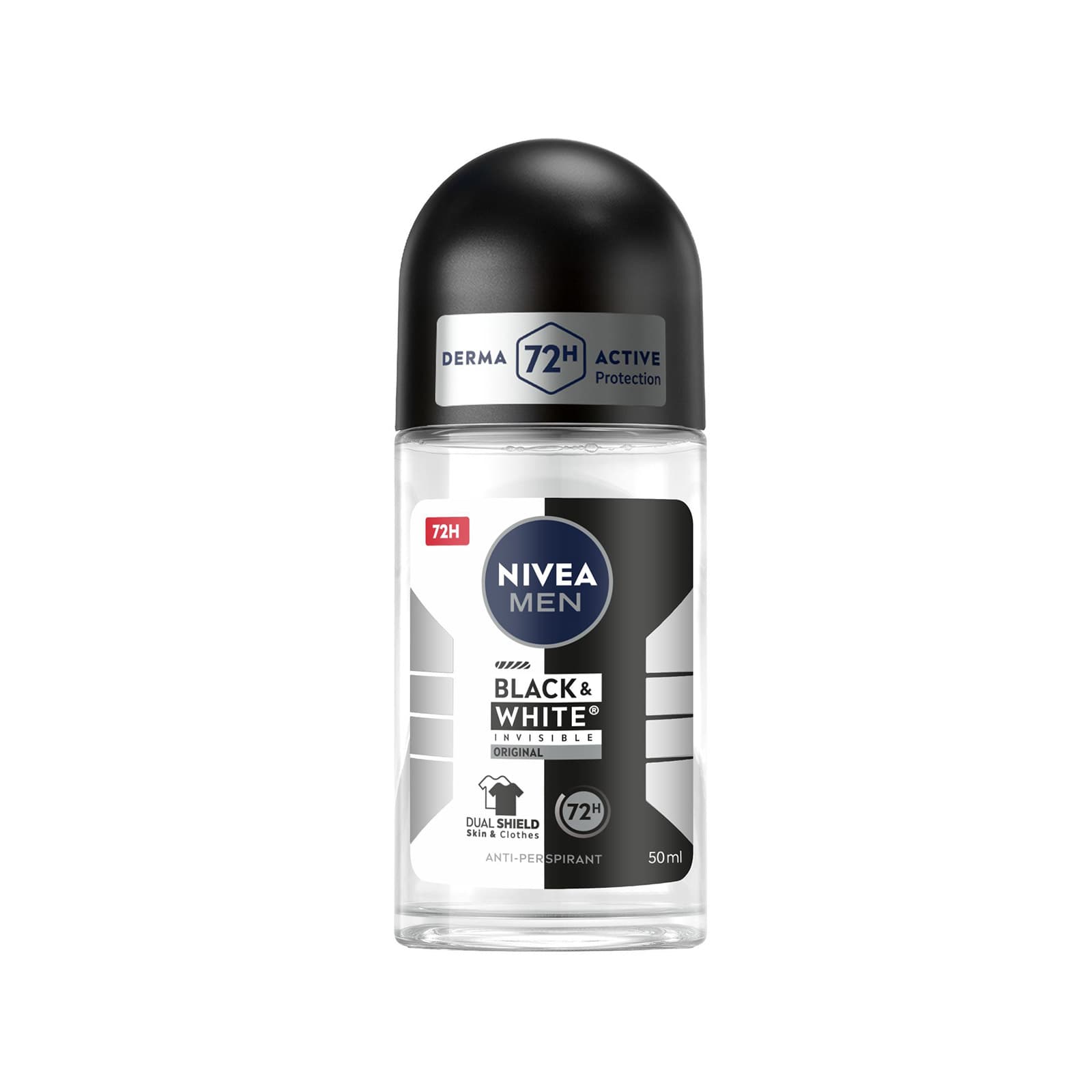 Nivea Black & White Invisible αποσμητικό roll on 50ml εικόνα 1