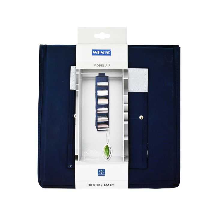 Wenko Vacuum Soft Box M - Contenitore In Plastica Per Organizzare Armadi E Ripostigli, Bianco 65x15x50 Cm