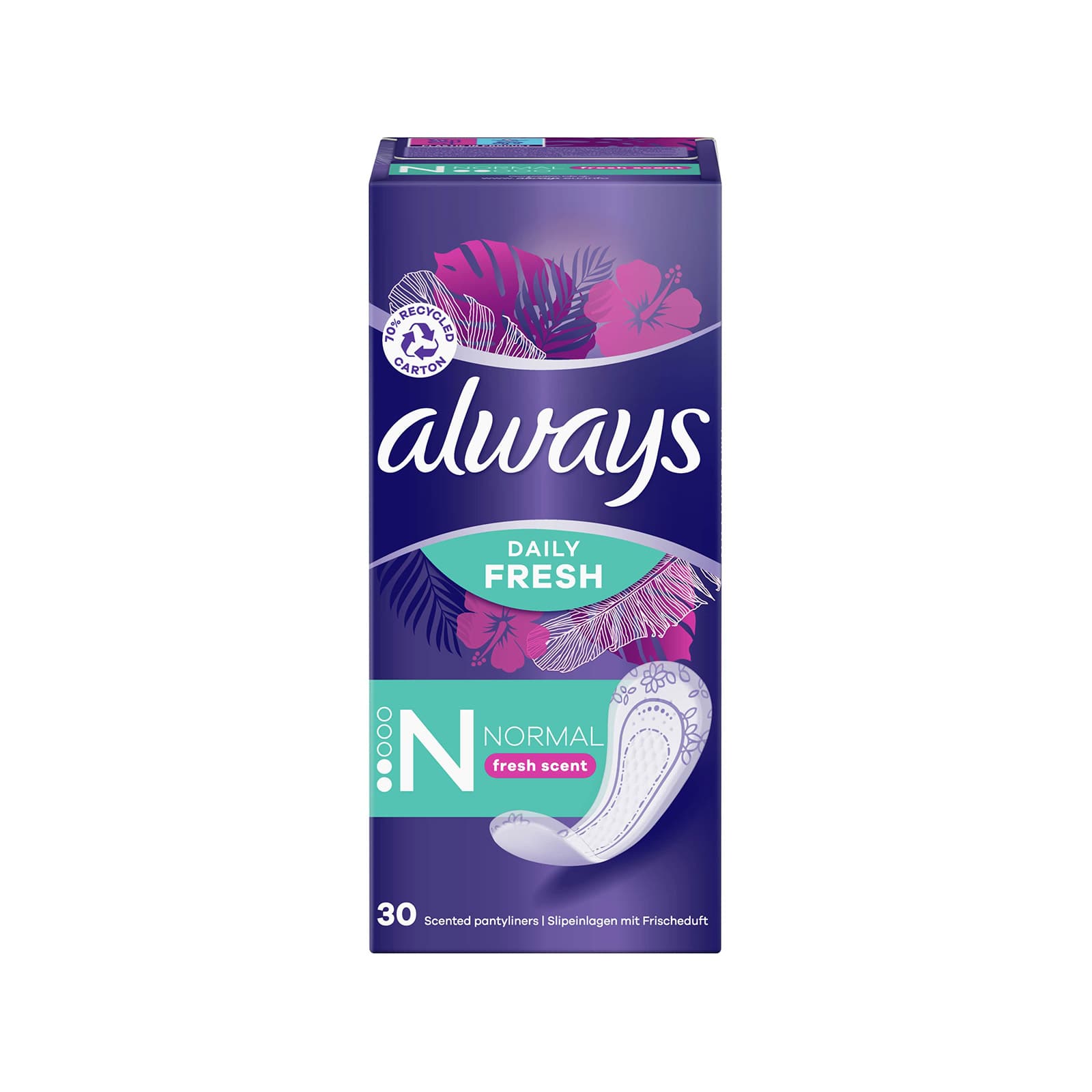 Always Dailies Fresh & Protect σερβιετάκια normal/ fresh scent 30τεμ εικόνα 1