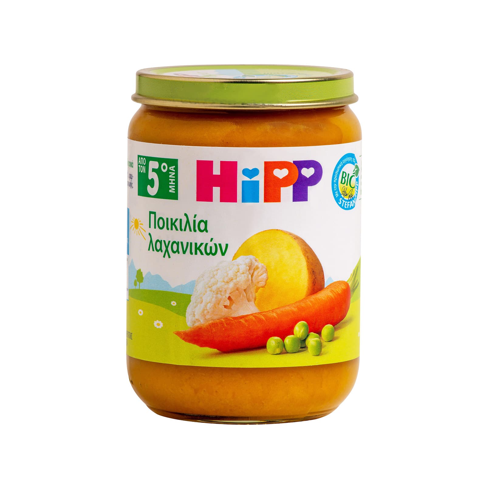 Hipp τροφή έτοιμη παιδική ποικιλία λαχανικών 4+ μηνών 190g εικόνα 1