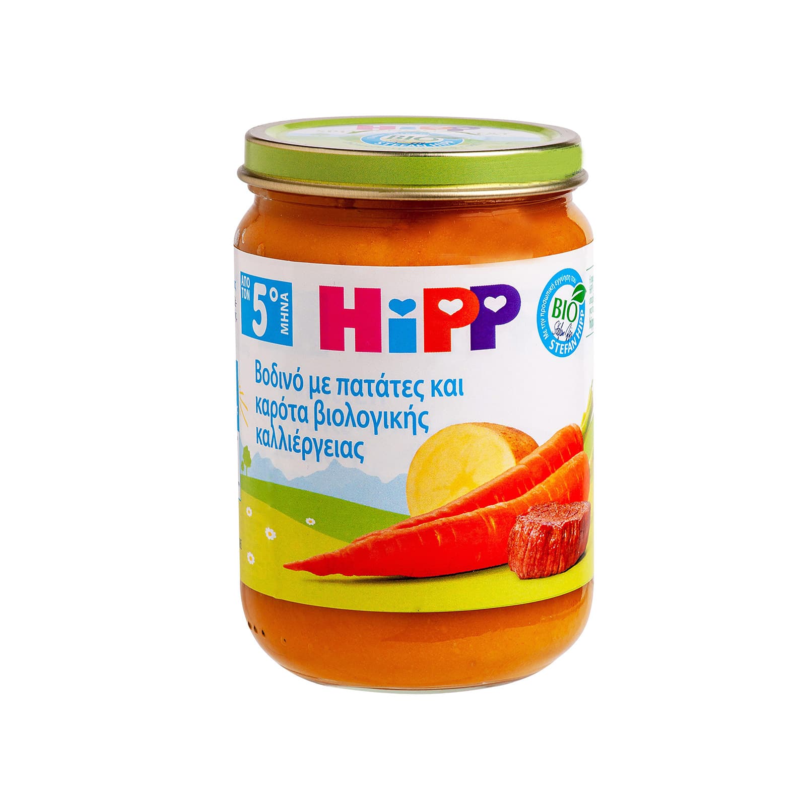 Hipp τροφή έτοιμη παιδική βοδινό με πατάτες & καρότα 190g εικόνα 1