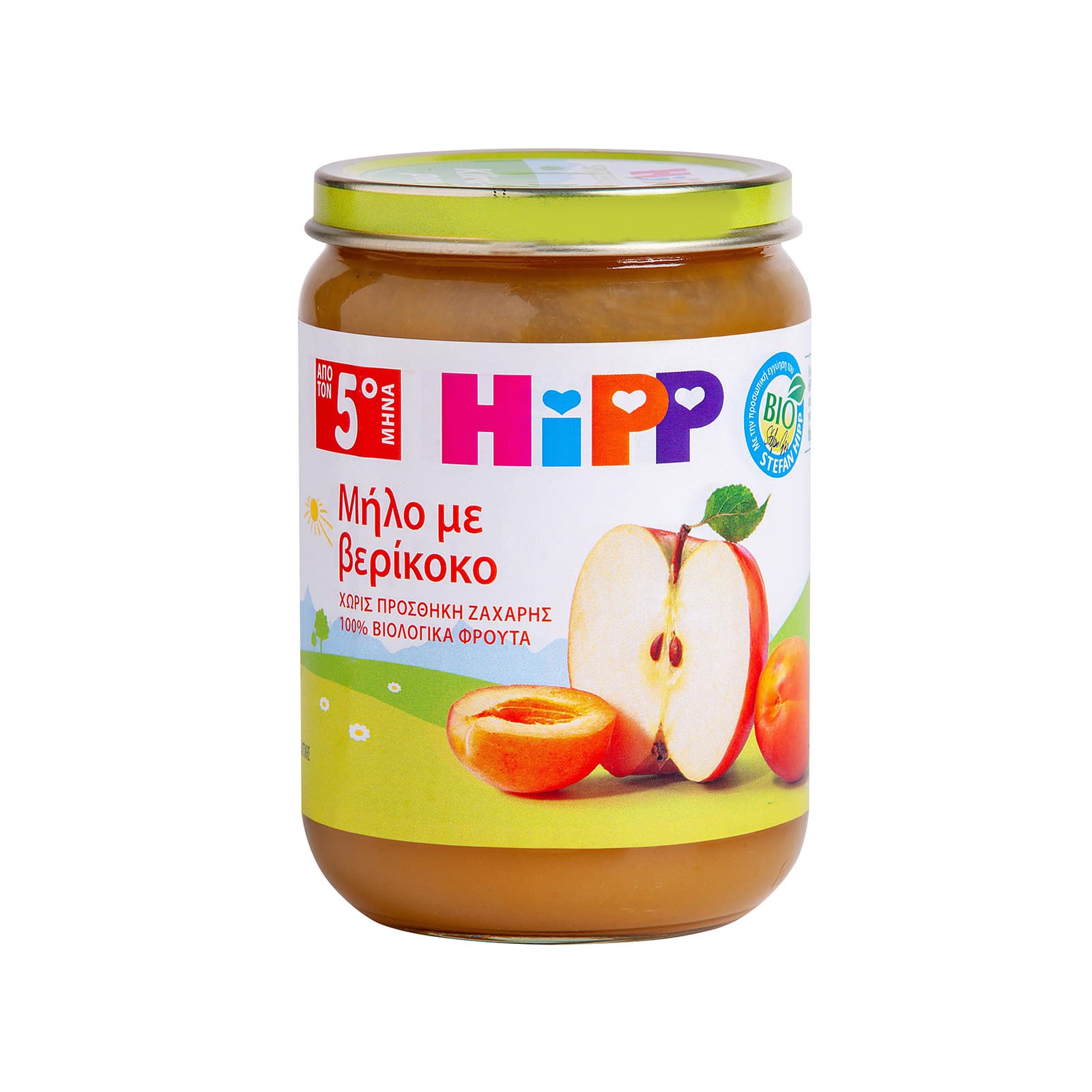 Hipp τροφή έτοιμη παιδική μήλο με βερίκοκο 4+ μηνών 190g εικόνα 1