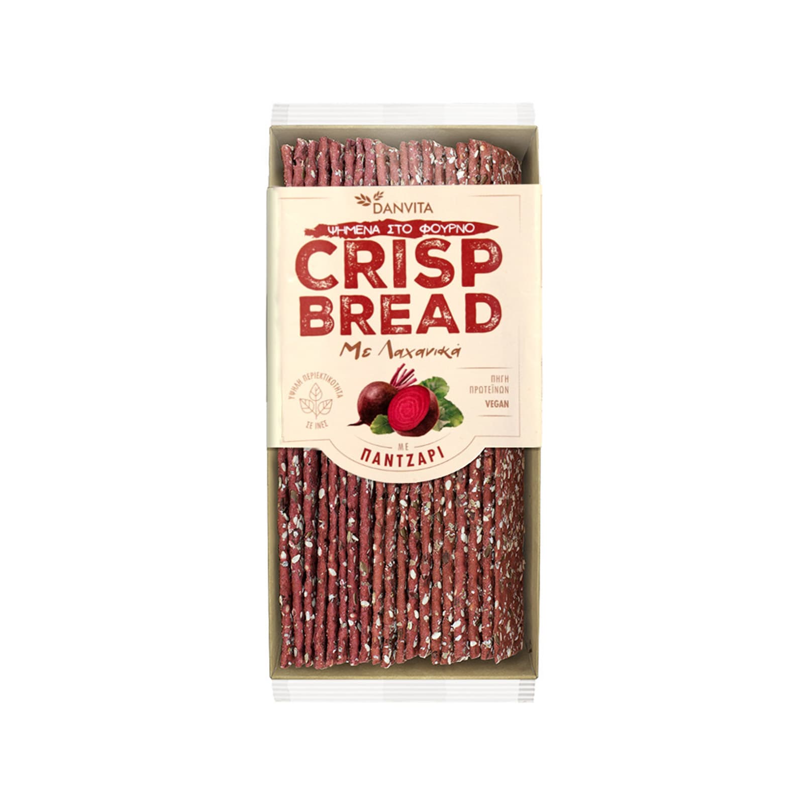 Crisp Bread παξιμαδάκια με λαχανικά, με παντζάρι 130g εικόνα 1