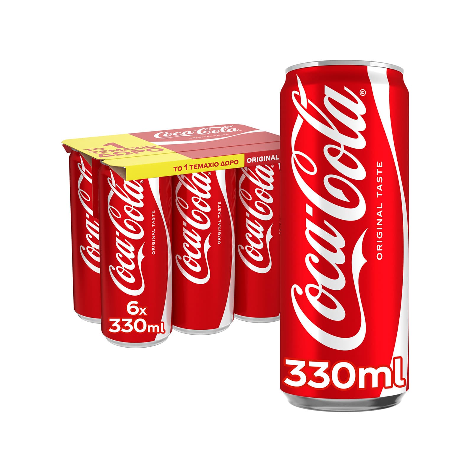 Coca Cola αναψυκτικό 5x330ml + 1 δώρο εικόνα 1