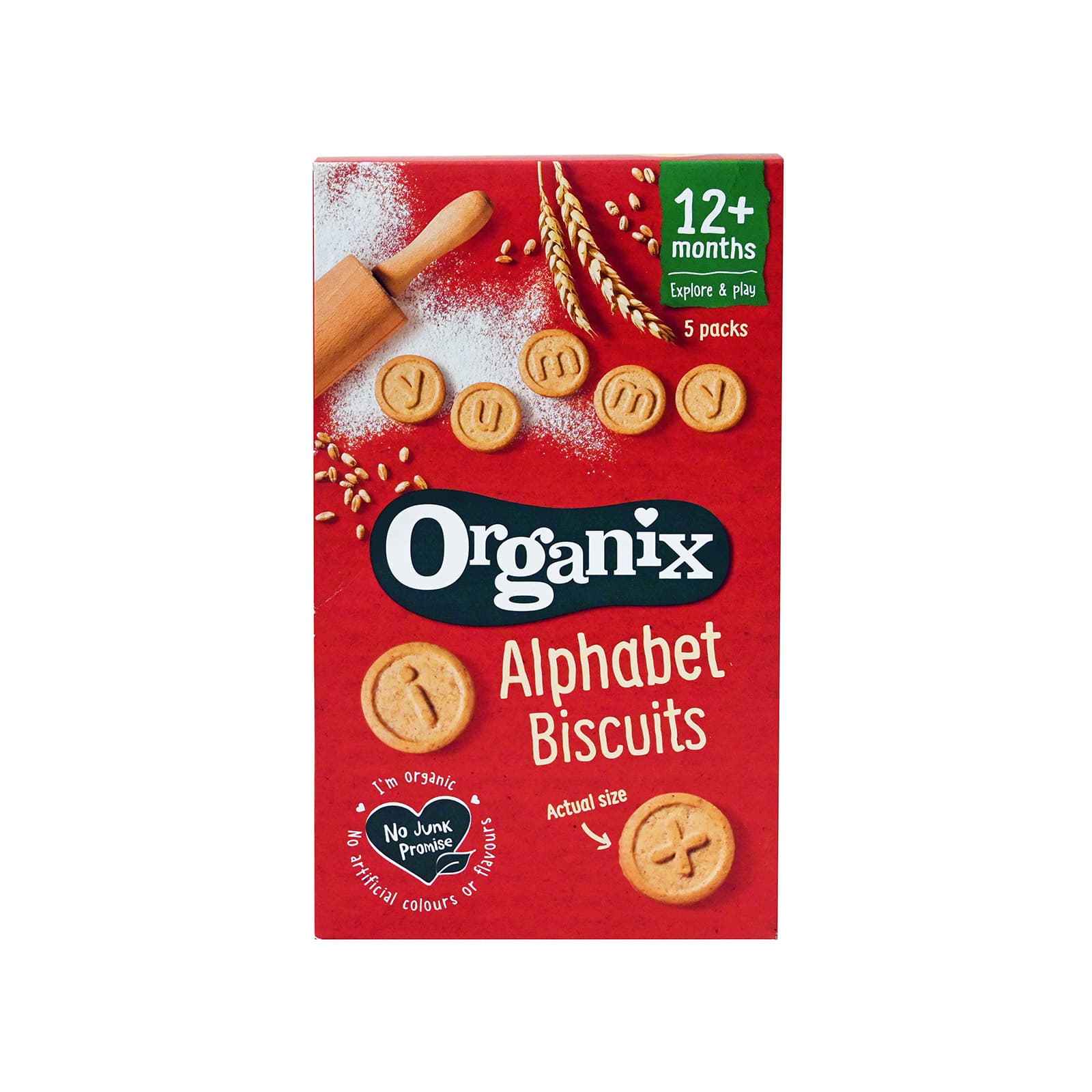 Organix Goodies μπισκότα παιδικά alphabet 12+ μηνών 5x25g εικόνα 1