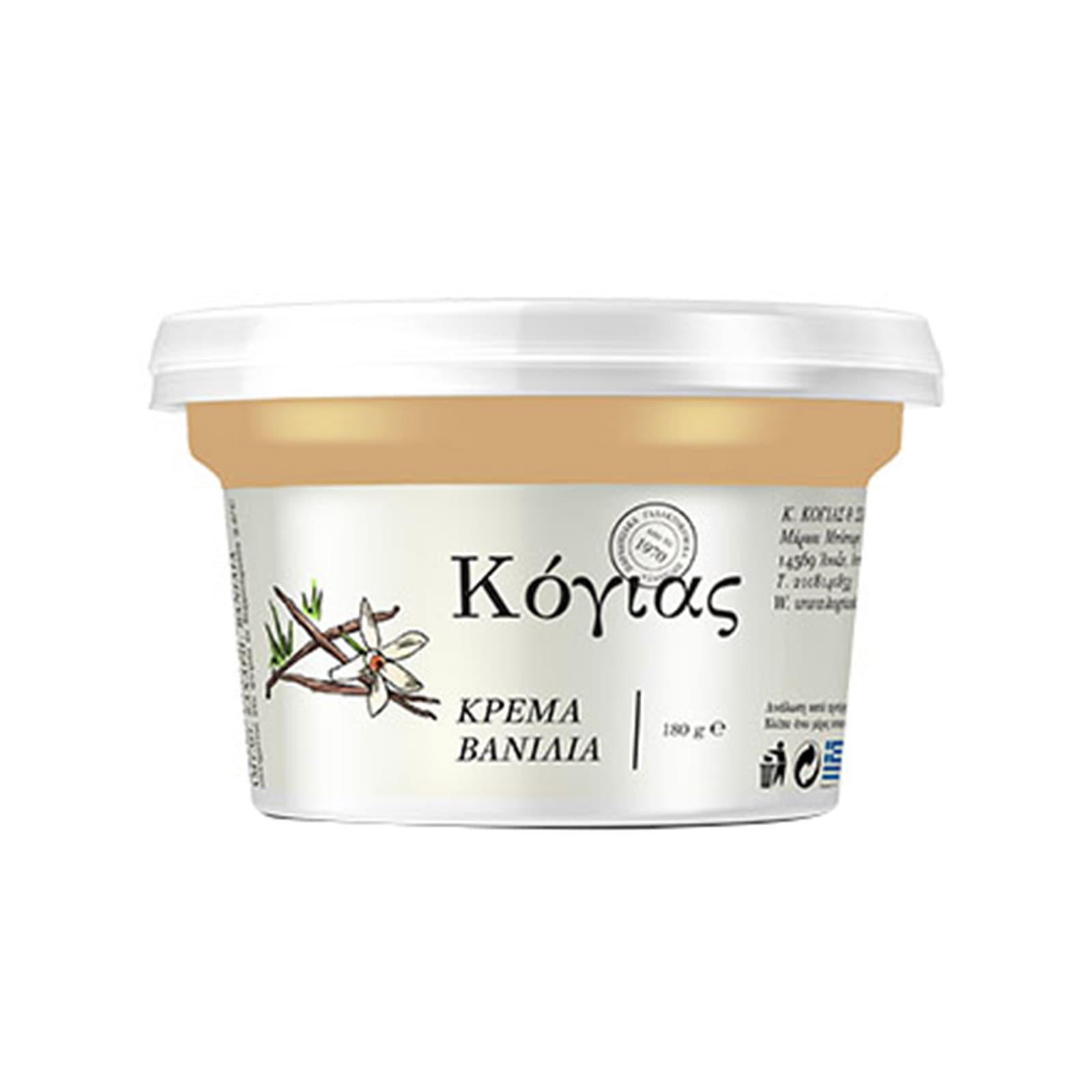 Κόγιας επιδόρπιο ψυγείου κρέμα βανίλια 180g εικόνα 1