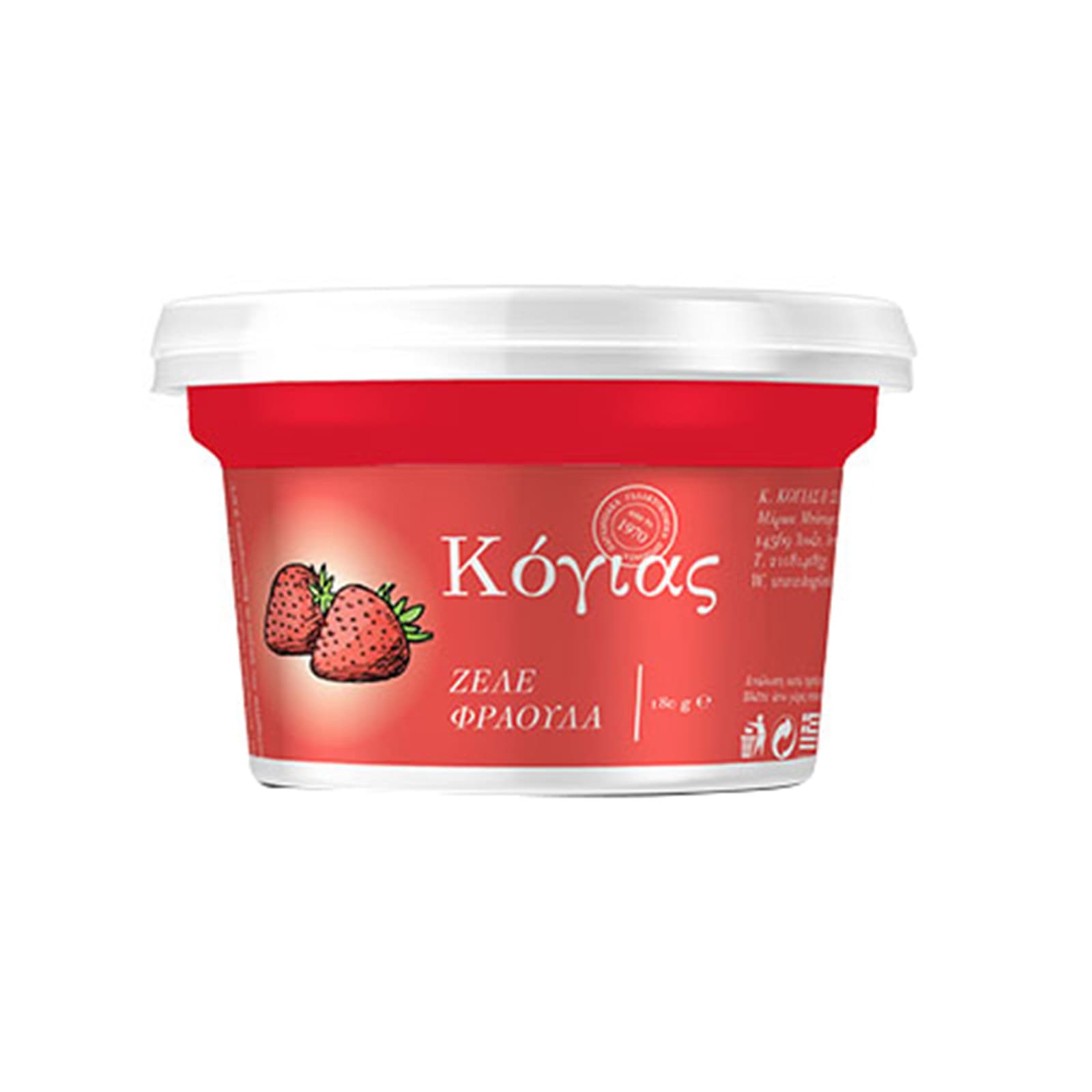 Κόγιας επιδόρπιο ψυγείου ζελέ φράουλα 180g εικόνα 1