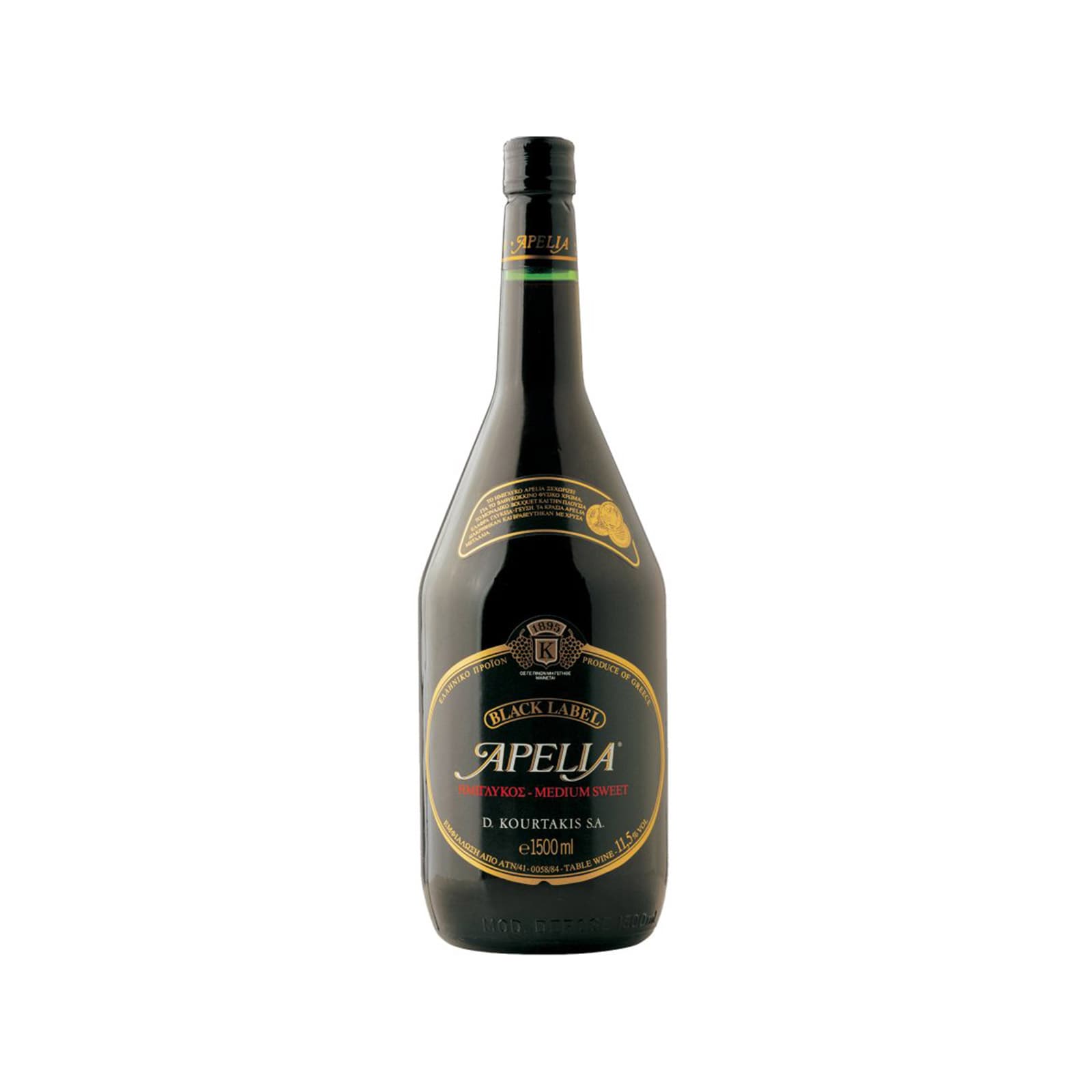 Apelia Ερυθρός ημίγλυκος Black Label οίνος 1.5lt εικόνα 1