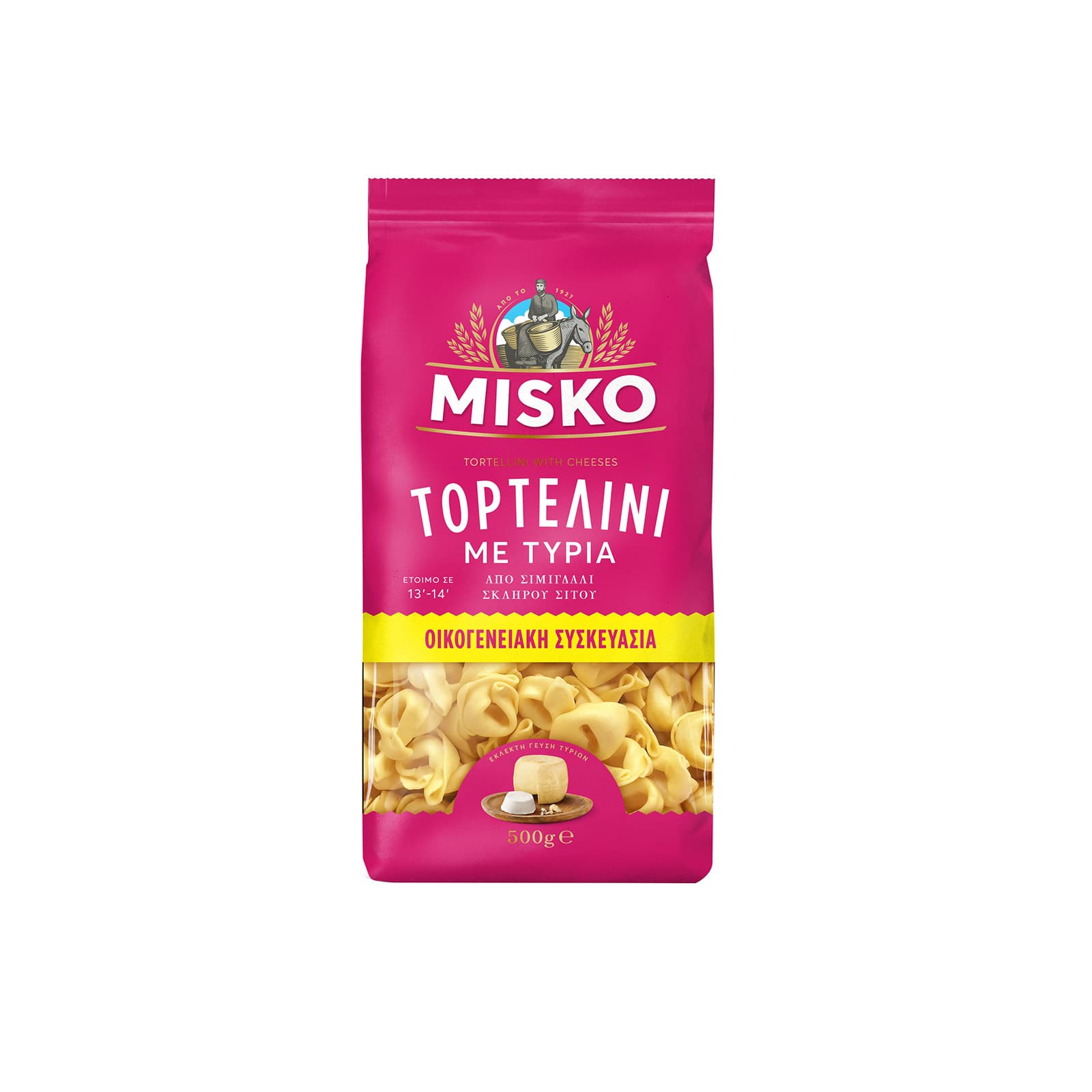 Misko πάστα ζυμαρικών τορτελίνι με τυριά 500g εικόνα 1