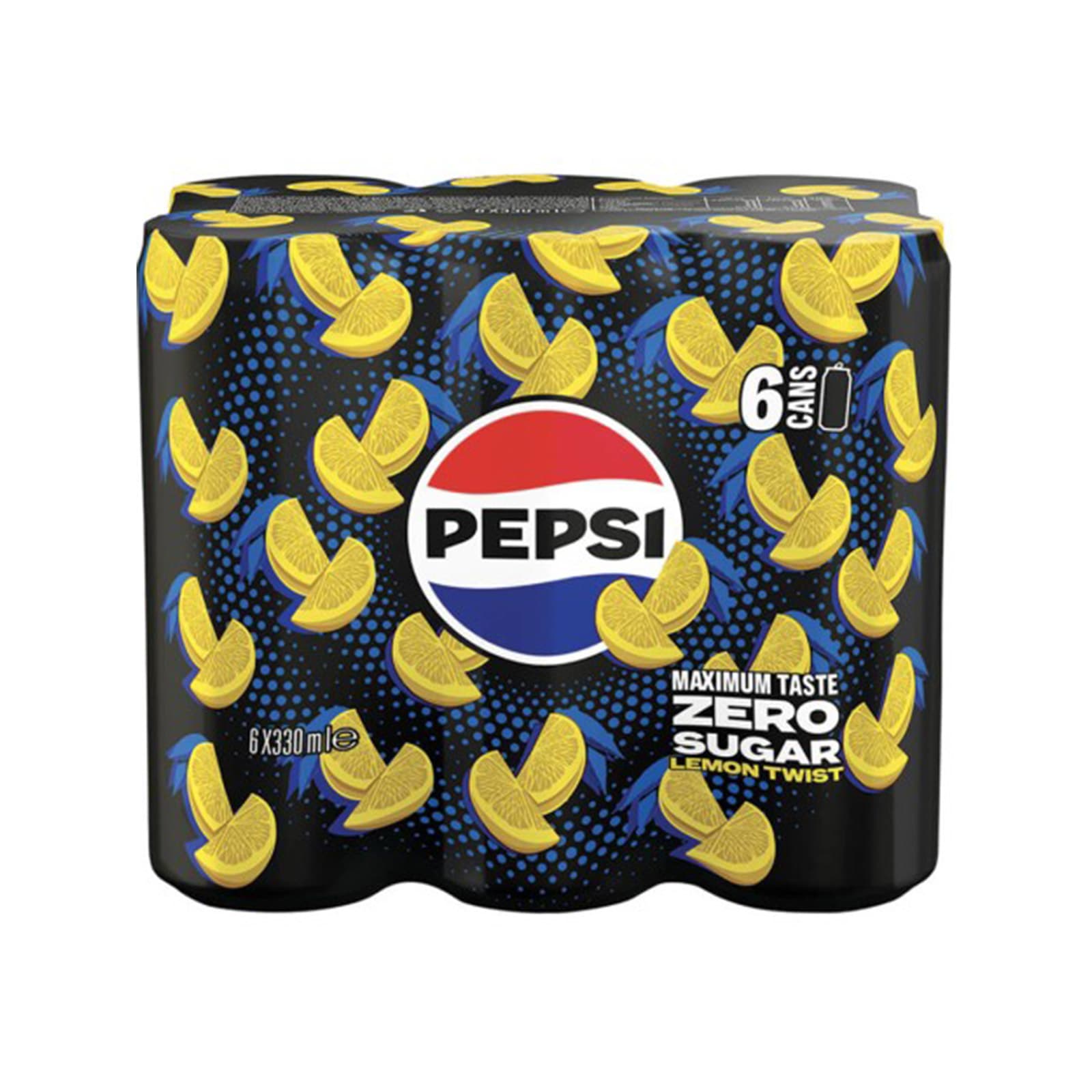 Pepsi Zero αναψυκτικό lemon twist 6x330ml εικόνα 1