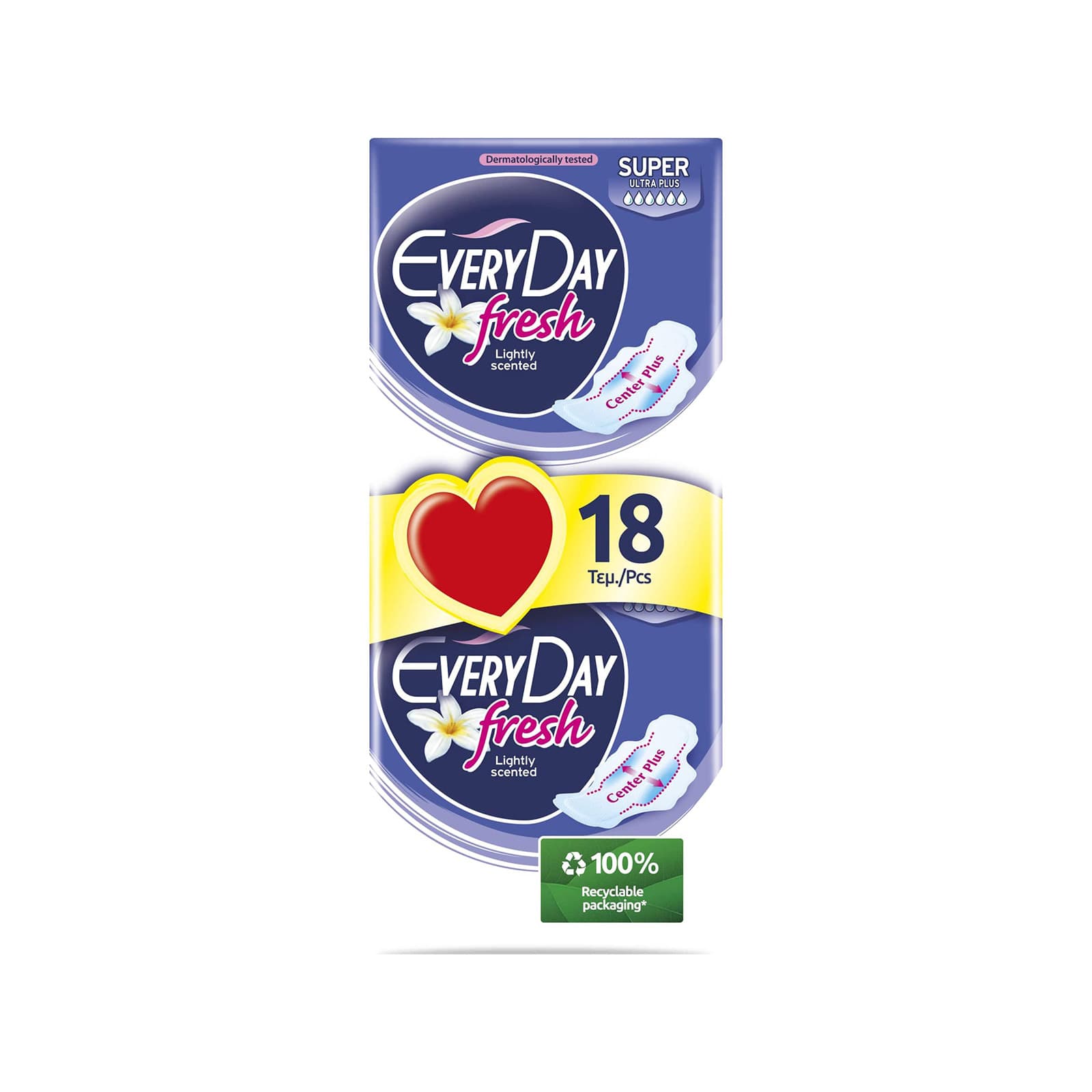 Everyday Fresh σερβιέτες super/ ultra plus με φτερά 18τεμ εικόνα 1
