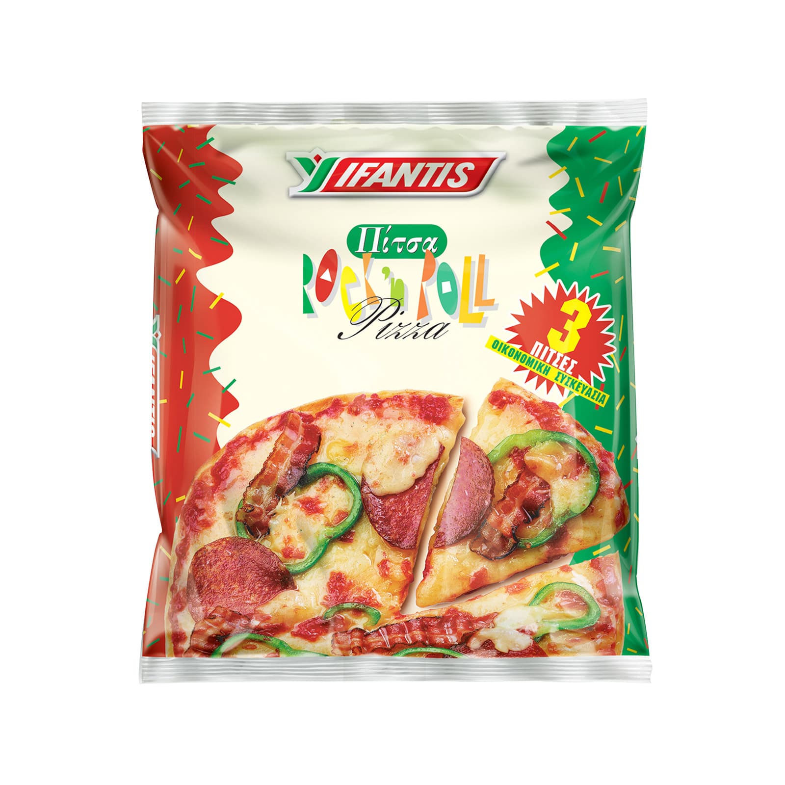Ifantis Rock N' Roll πίτσα κατεψυγμένη οικογενειακή 3x460g εικόνα 1